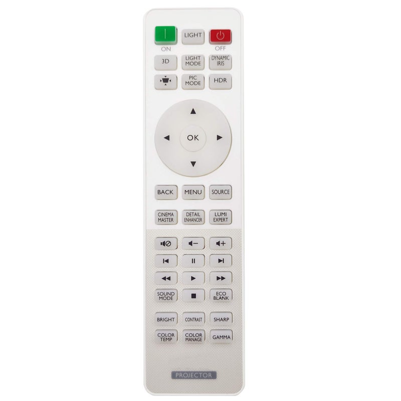 INTECHING RCV015 Projector Remote Control for BenQ HT2550, TK800, TK800M, W1700, W1700S - Image 1